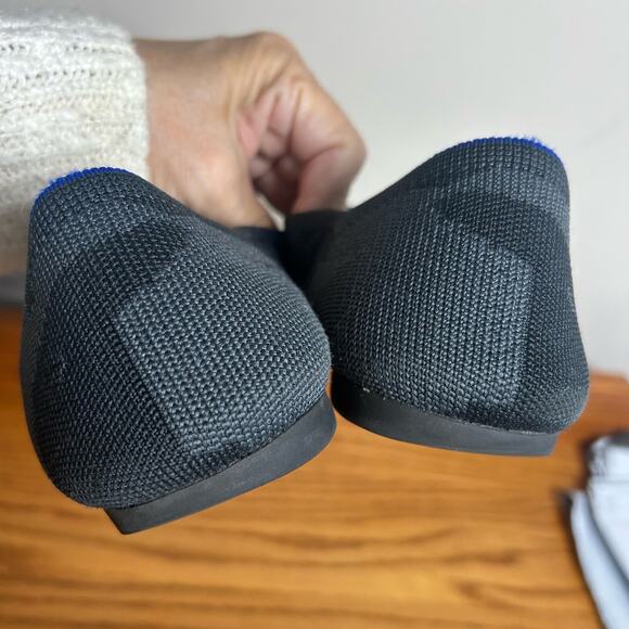 Rothy’s Size W12 The Point Ballet Flat Shoes in Black Gray Camo (missing insole) - Picture 8 of 9